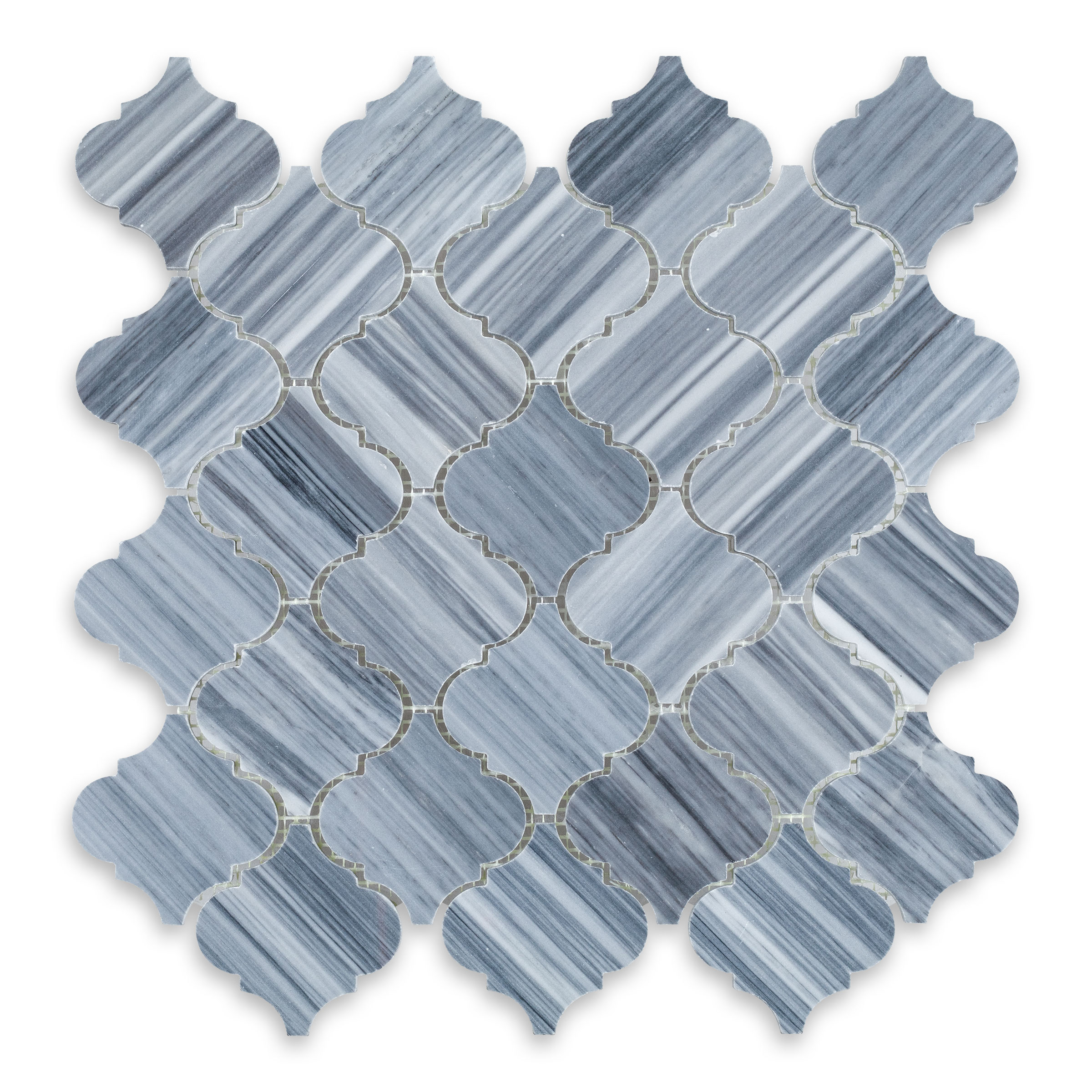 Bardiglio Veincut Marble 3" X 3" Arabesque Polished