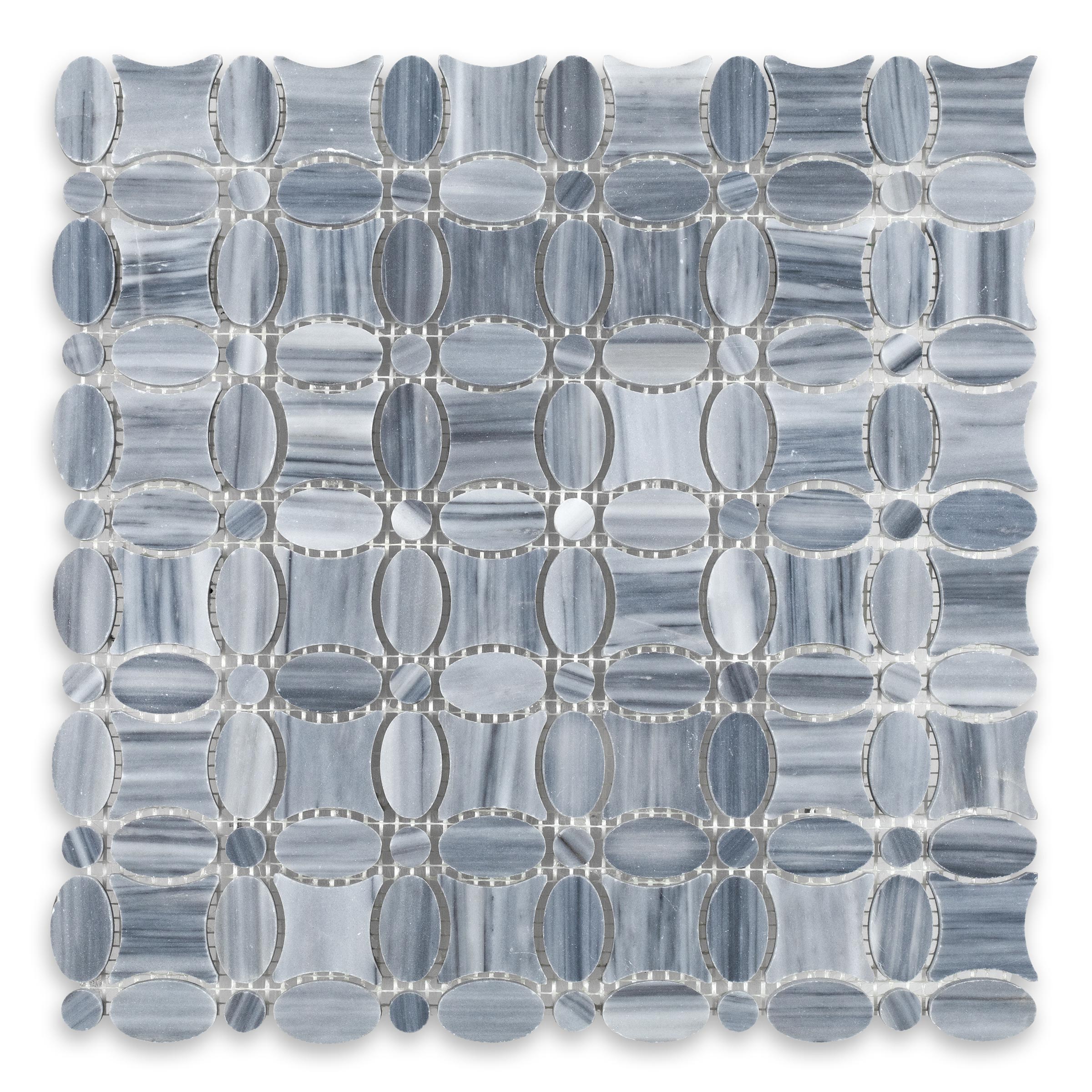 Bardiglio Veincut Marble Flower Polished