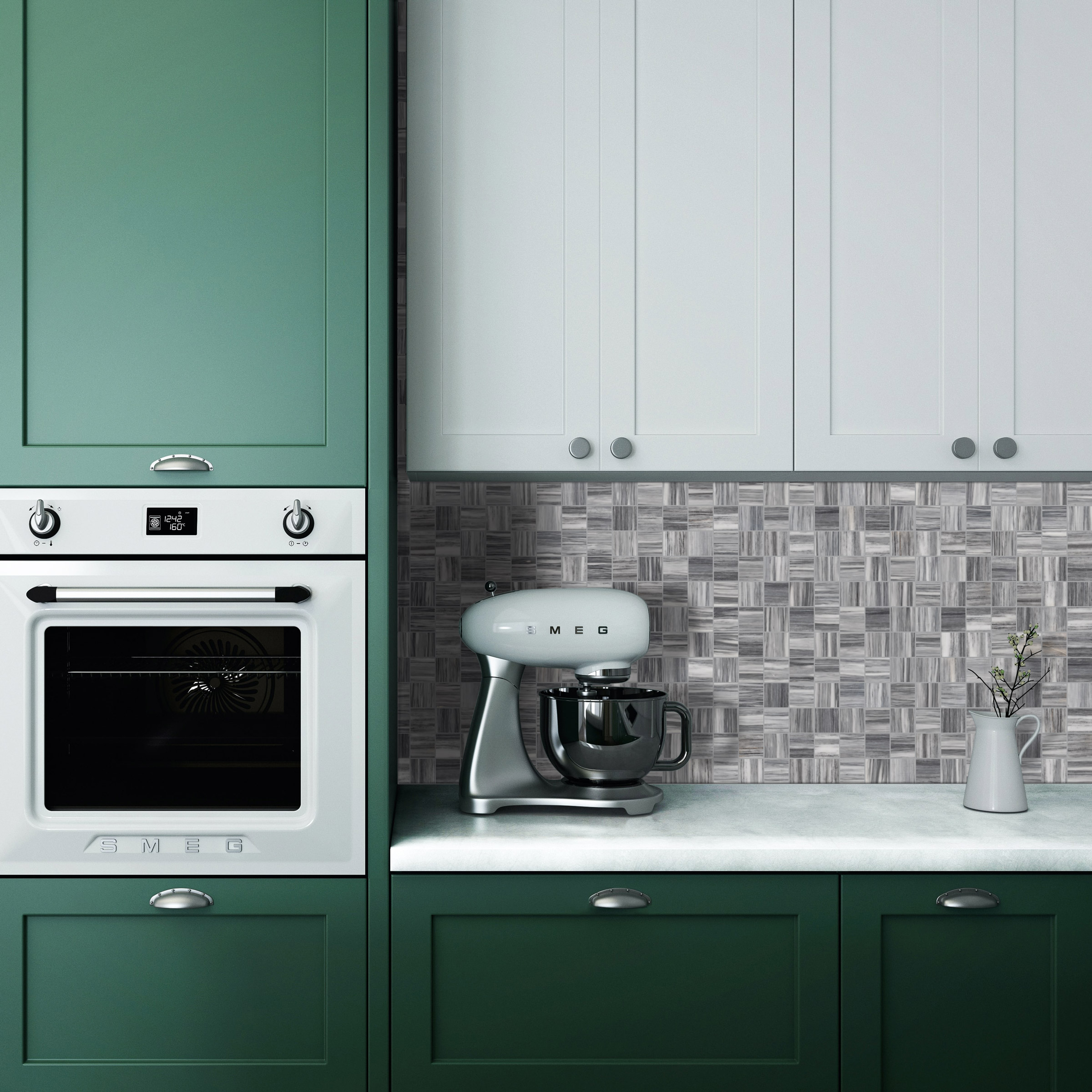 Bardiglio Veincut Marble 2" X 2" Square Polished