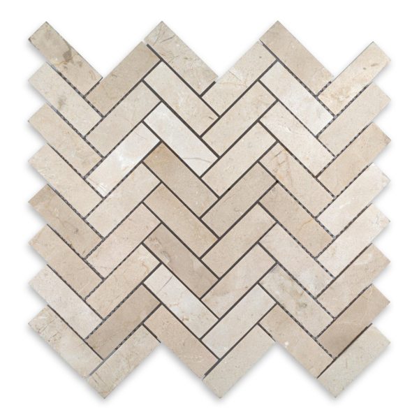 Crema Marfil Marble 1" X 3" Herringbone
