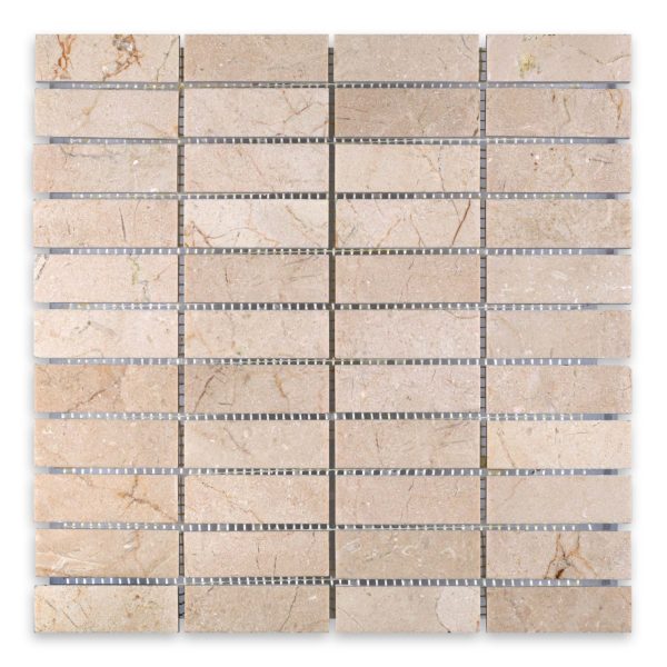 Crema Marfil Marble 1" X 3" Stacked Brick