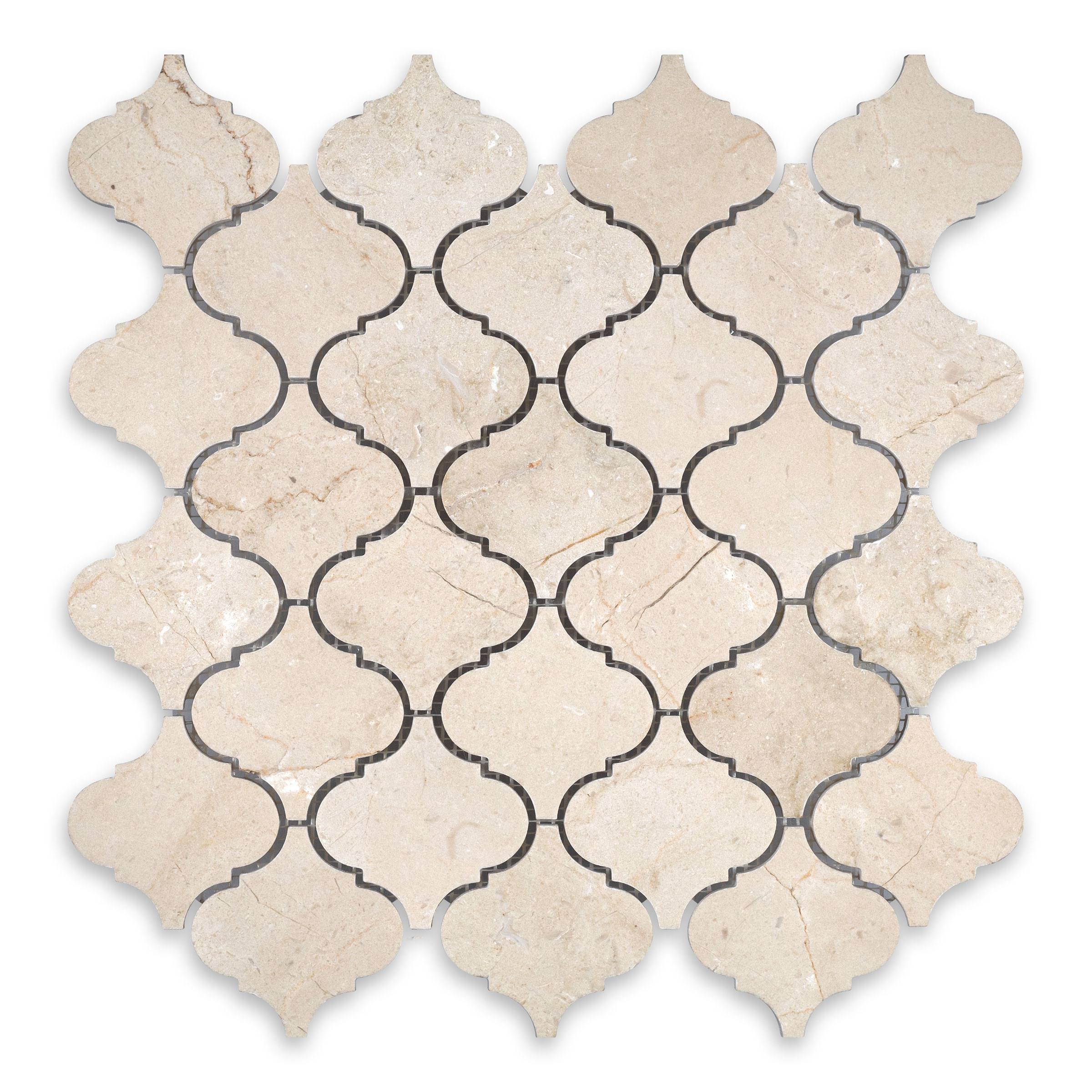 Crema Marfil Marble 3" X 3" Arabesque