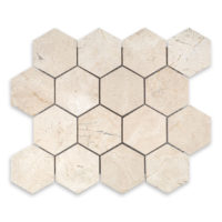 Crema Marfil Marble 3" Hexagon