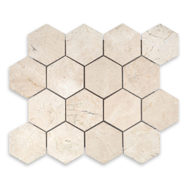 Crema Marfil Marble 3" Hexagon