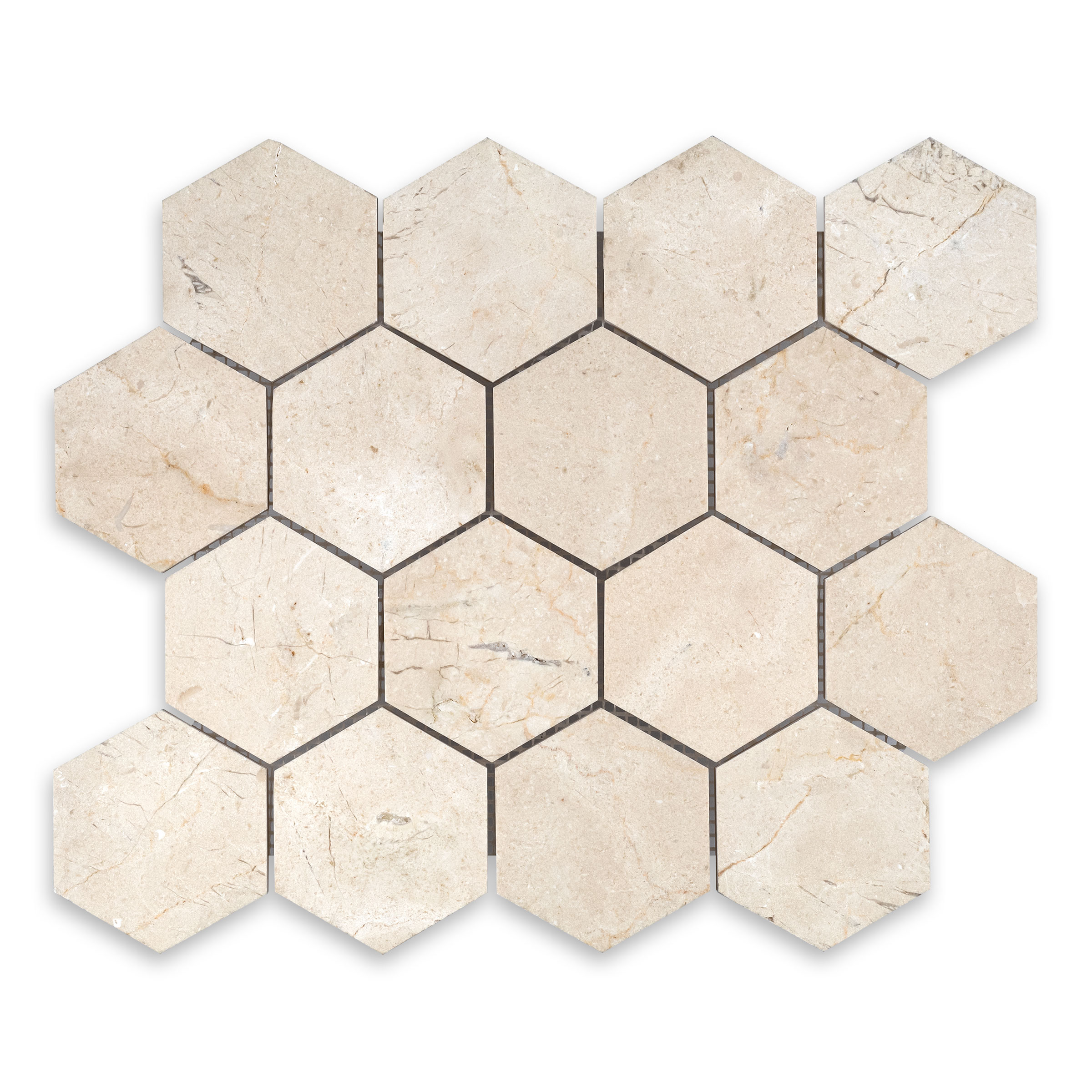 Crema Marfil Marble 3" Hexagon