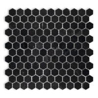 Negro Marquina Marble 1" Hexagon