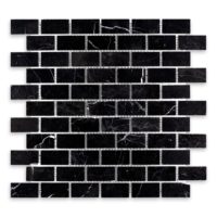 Negro Marquina Marble 1" X 2" Brick