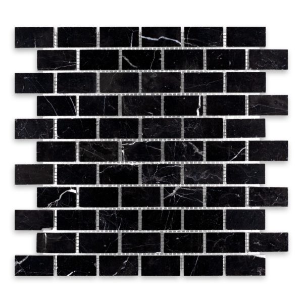Negro Marquina Marble 1" X 2" Brick