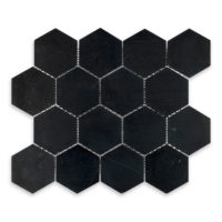 Negro Marquina Marble 3" Hexagon