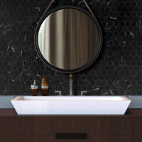 Negro Marquina Marble Hexagon