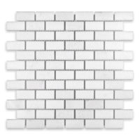 Thassos White Marble 1" X 2" Brick