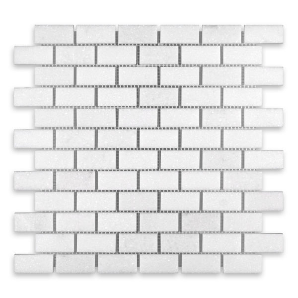 Thassos White Marble 1" X 2" Brick