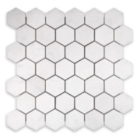 Thassos White Marble 2" Hexagon