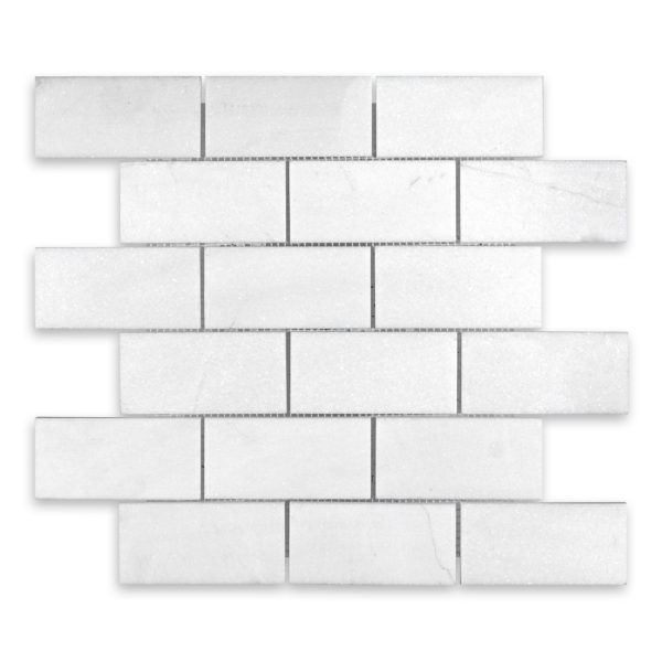 Thassos White Marble 2" X 4" Brick