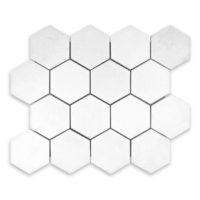 Thassos White Marble 3" Hexagon
