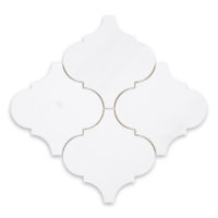 Bianco Dolomite Marble 6" X 6" Arabesque