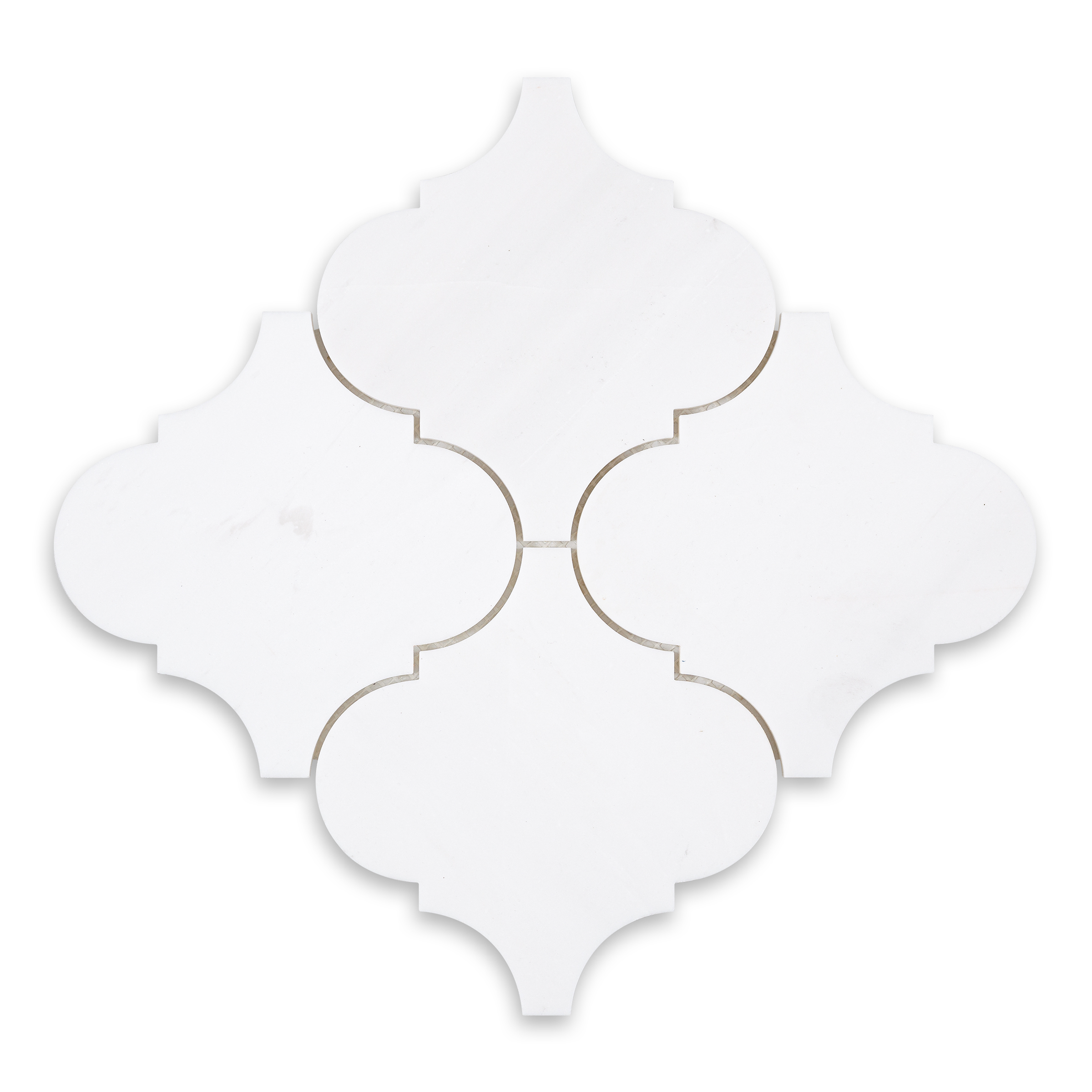 Bianco Dolomite Marble 6" X 6" Arabesque