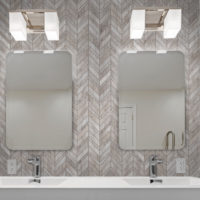 Haisa Light Marble Large Chevron