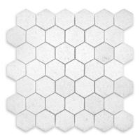 Polar White Marble 2" Hexagon