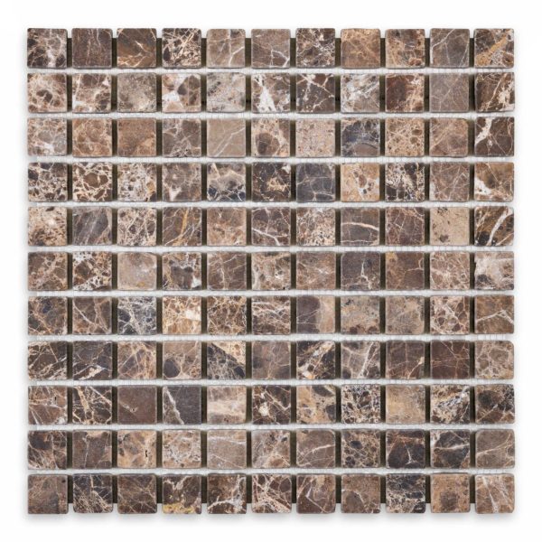 Emperador Dark 1" X 1" Tumbled Square