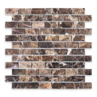 Emperador Dark 1" X 2" Brick Polished