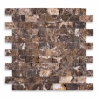 Emperador Dark 1" X 2" Brick Splitface