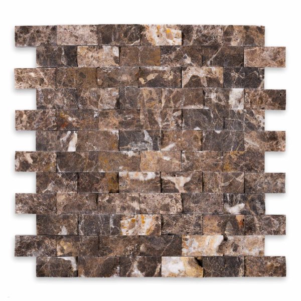 Emperador Dark 1" X 2" Brick Splitface