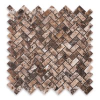 Emperador Dark Marble "5/8 X 1-1/4" Herringbone