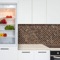 Emperador Dark Mark Basketweave Stanza With Crema Marfil Dots