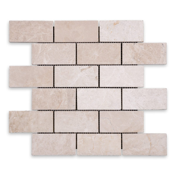 Botticino Turkish Marble 2" X 4" Brick Tumbled