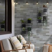 Purbeck Grey Blend Limestone Bush-Hammered/ Distressed Thin Brick Mesh