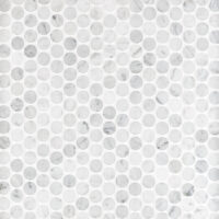 White Carrara Marble Penny Round