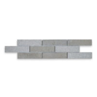 Purbeck Grey Blend Limestone Bush-Hammered/ Distressed Thin Brick Mesh
