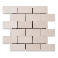 Crema Marfil Marble 2" X 4" Brick Tumbled