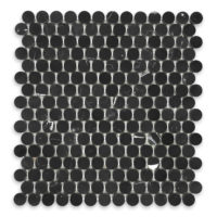 Negro Marquina Marble Penny Round