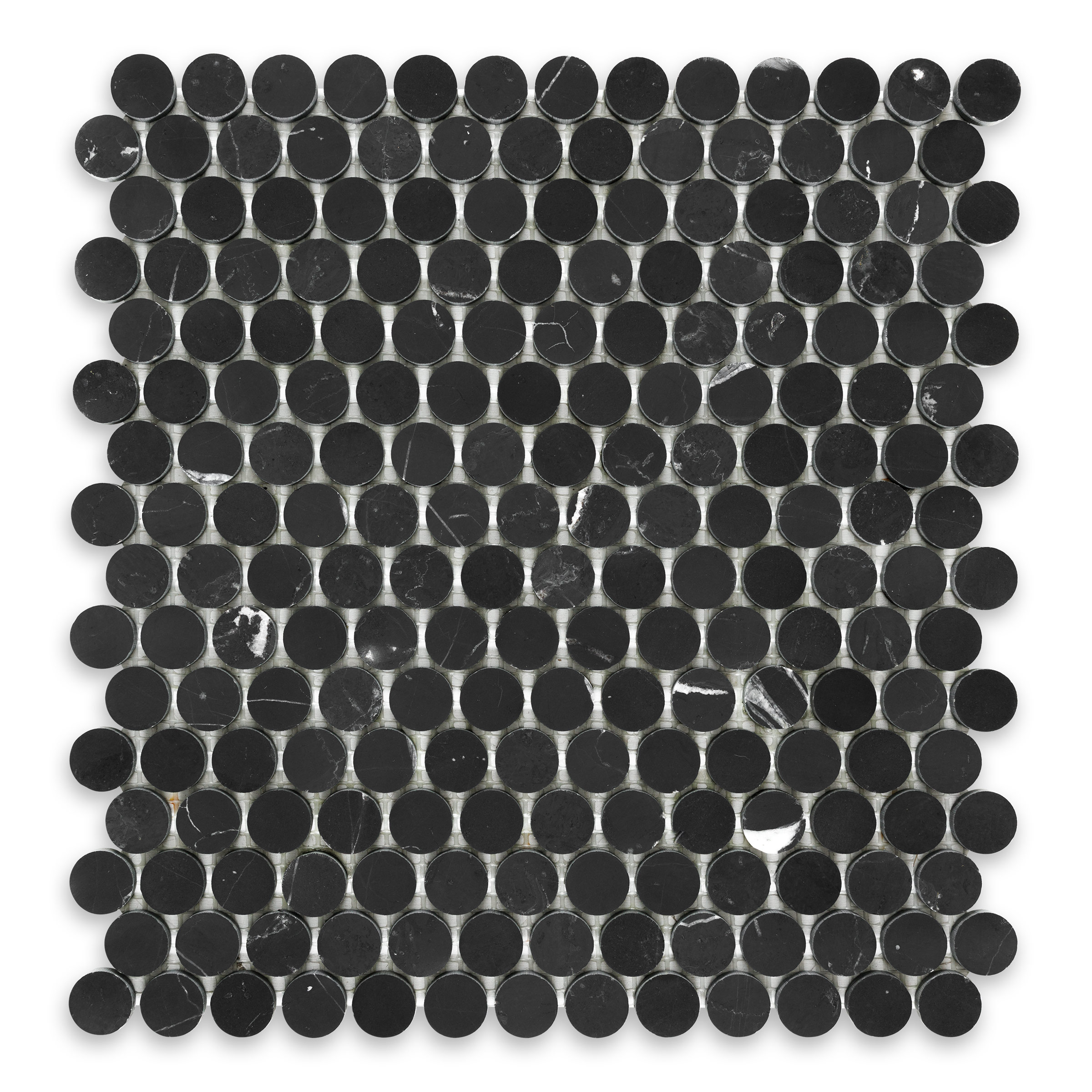 Negro Marquina Marble Penny Round