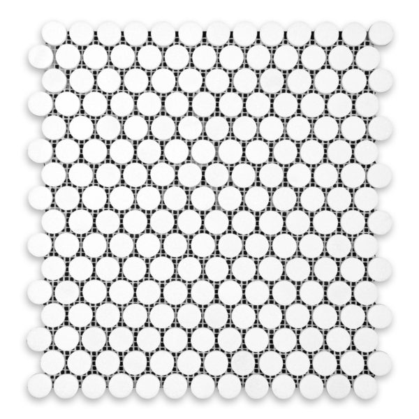 Thassos White Marble Penny Round