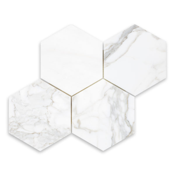 Calacatta Gold Marble 6" Hexagon