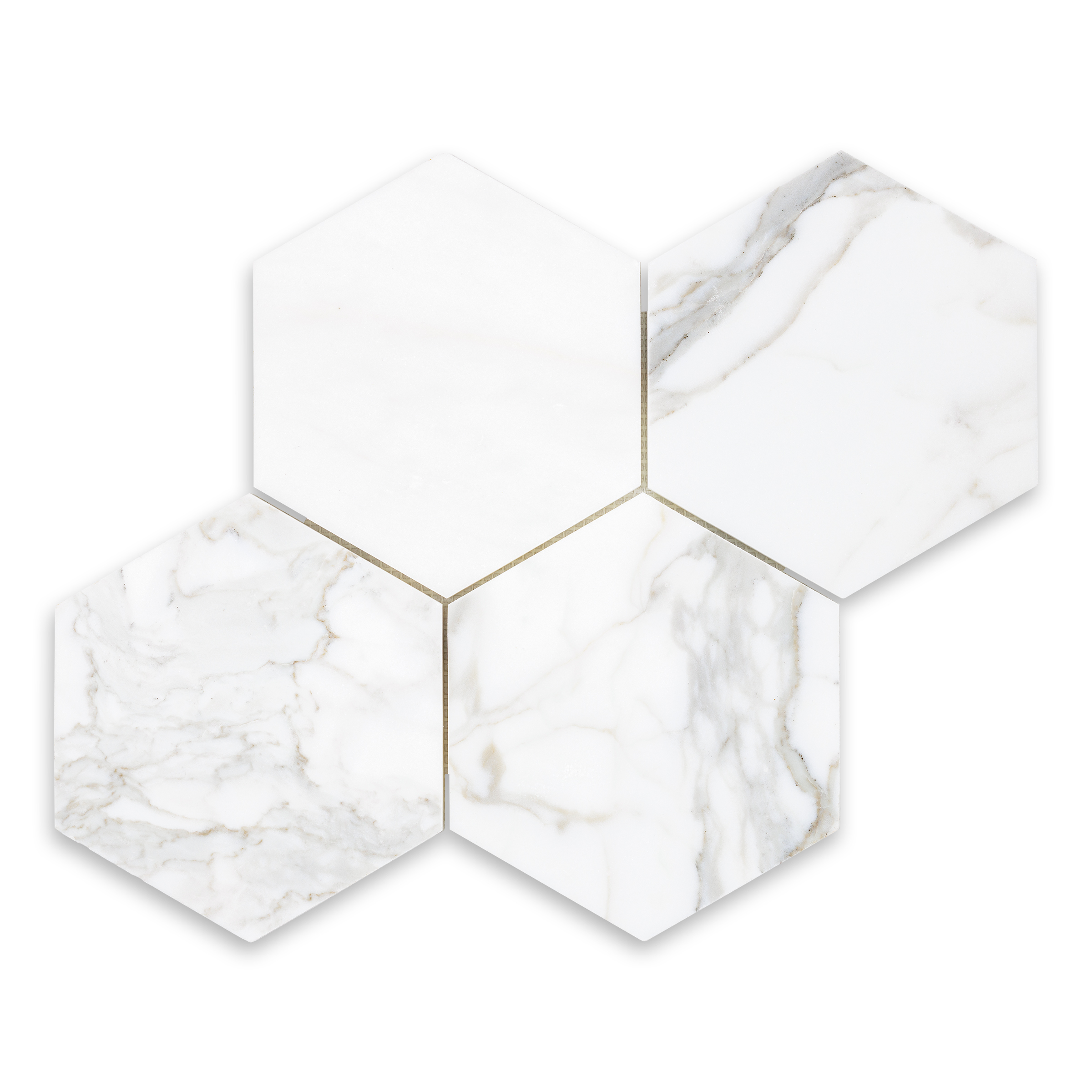 Calacatta Gold Marble 6" Hexagon