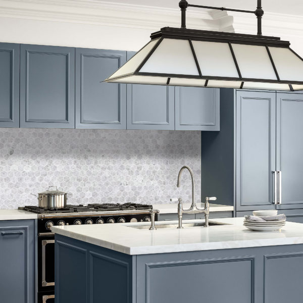 Tundra Grey Marble 2" Hexagon