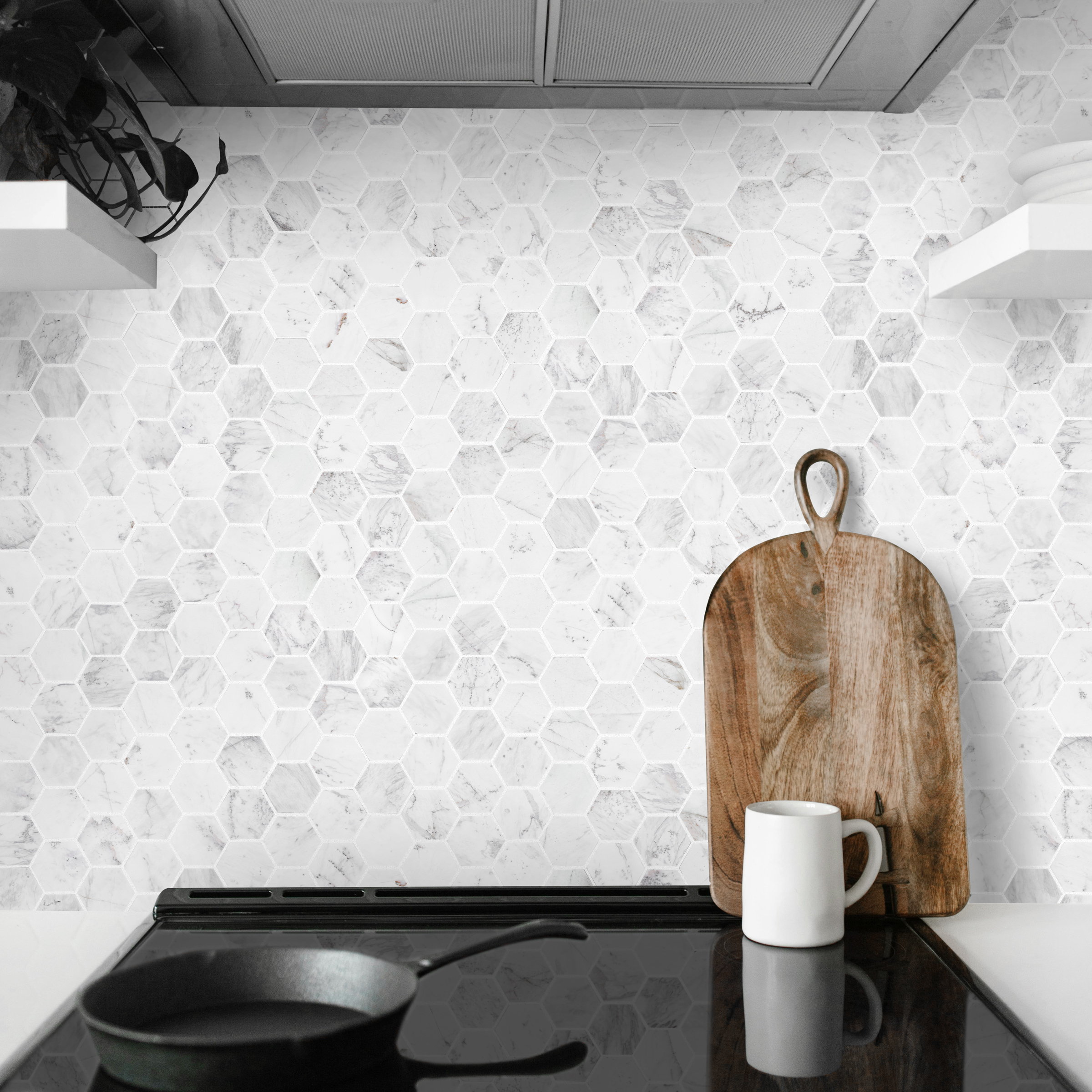 Volakas Marble 2" Hexagon