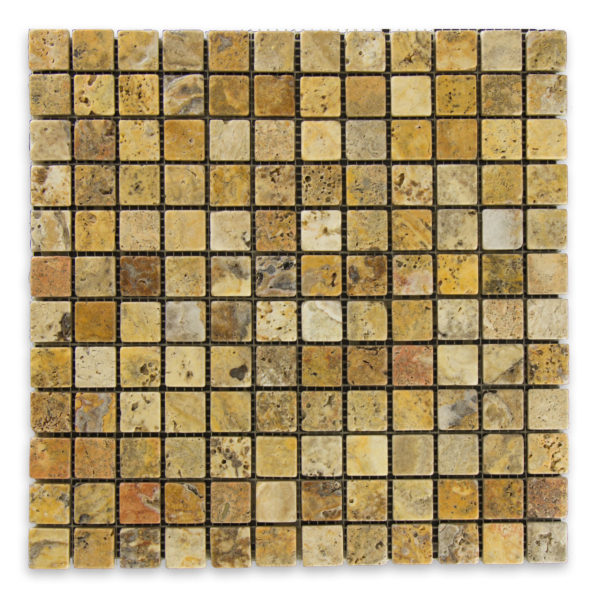 Autumn Leaves Travertine 1" X 1" Square Tumbled