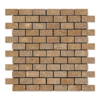 Noce Premium Travertine 1" X 2" Brick Tumbled