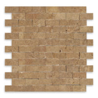 Noce Premium Travertine 1" X 2" Brick Splitface