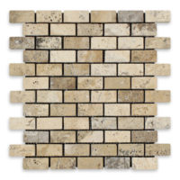 Philadelphia Travertine 1" X 2" Brick Tumbled