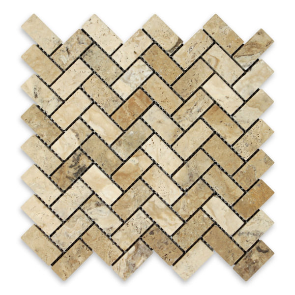 Philadelphia Travertine 1" X 2" Herringbone
