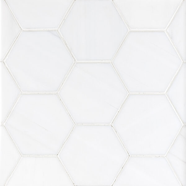Bianco Dolomite Marble 4" Hexagon