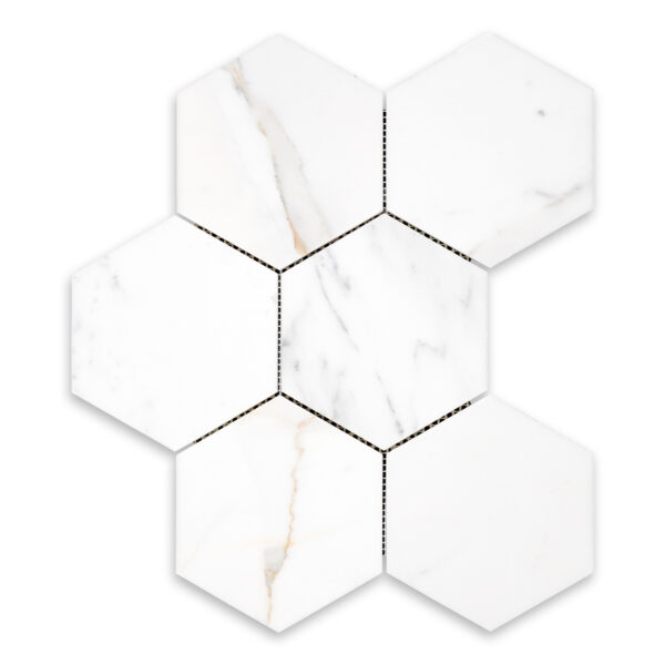Calacatta Gold Marble 5" Hexagon