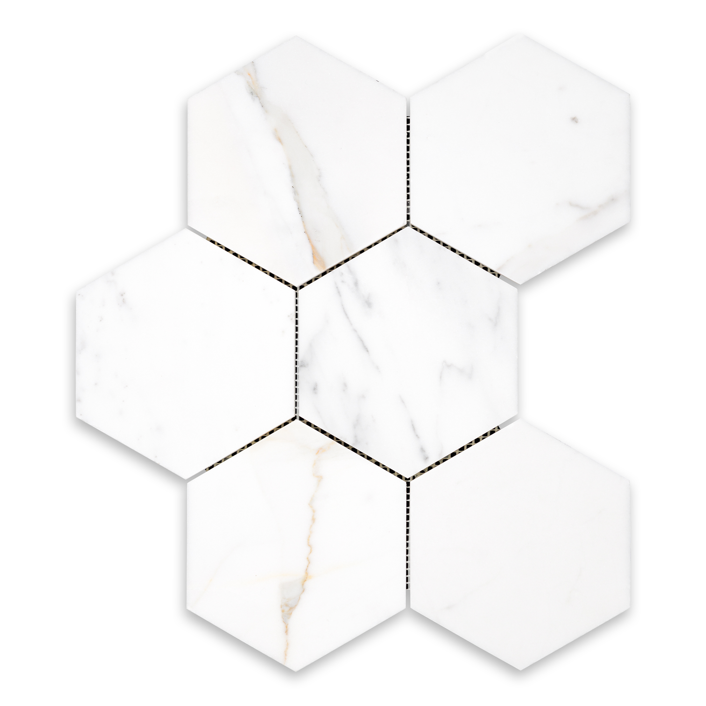 Calacatta Gold Marble 5" Hexagon