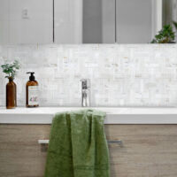 Calacatta Gold Marble Tripleweave with Calacatta Gold Dot